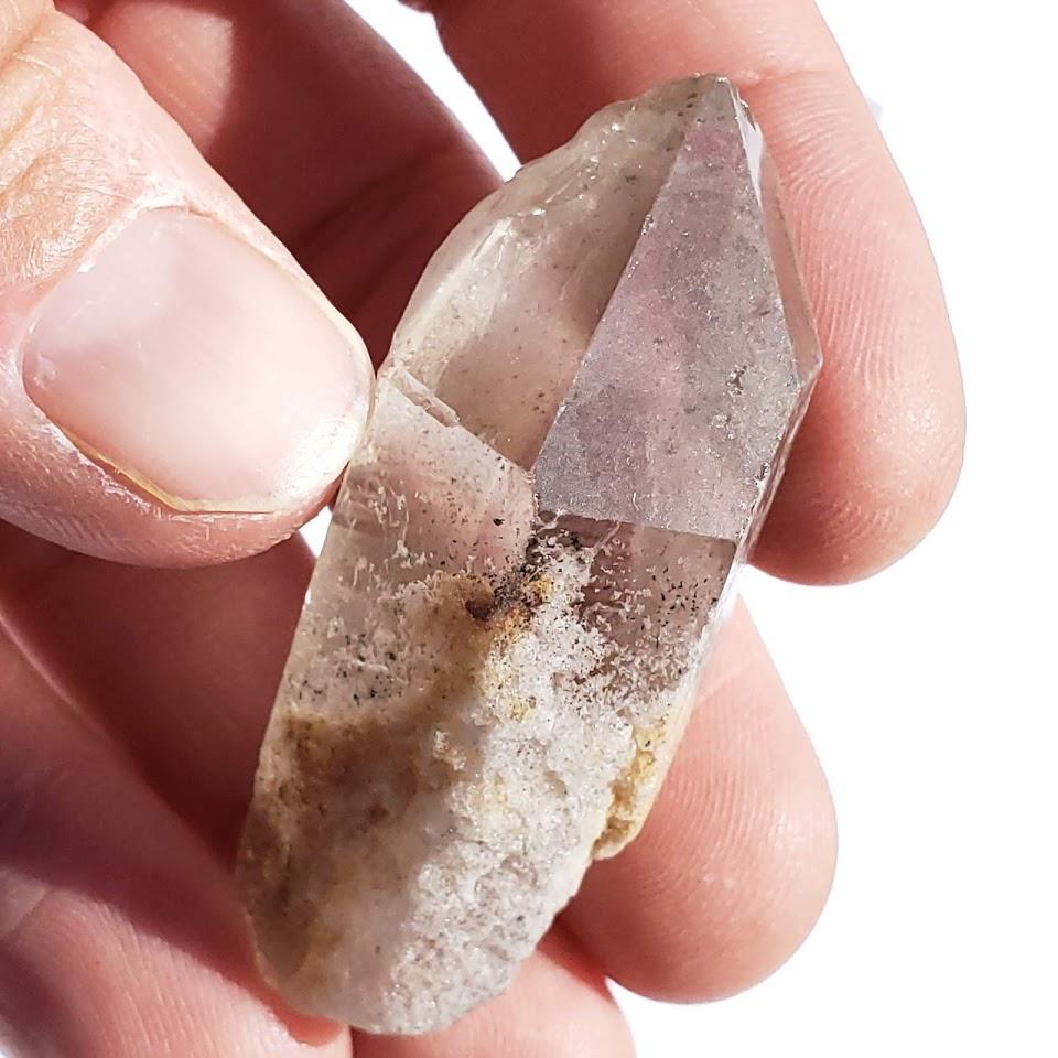 Green Chlorite Included Quartz Natural Point From Brazil #3 - Earth Family Crystals