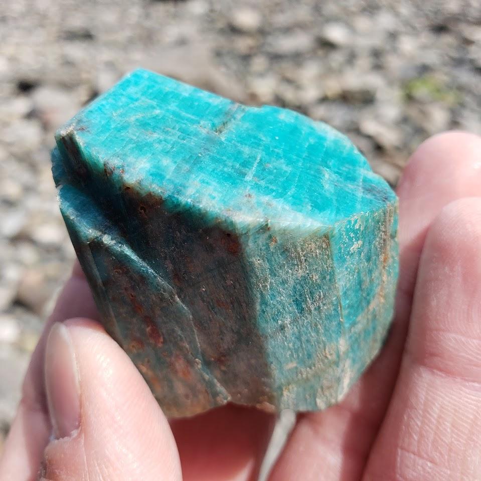 Famous Locality~ Beautifully Formed Robin Egg Blue Amazonite Point From Colorado - Earth Family Crystals