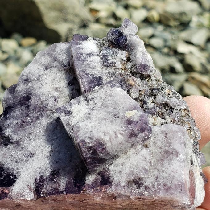 Rare Rogerley Mine Purple Fluorite Cluster from England