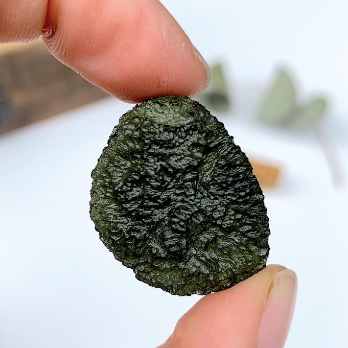 Genuine-High AA GRADE Moldavite Raw Specimen From Czech Republic #1 - Earth Family Crystals