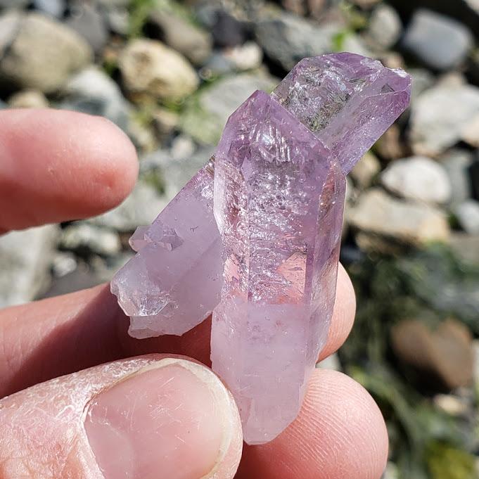 Gemmy Lavender Intertwined Vera Cruz Amethyst Points - Earth Family Crystals
