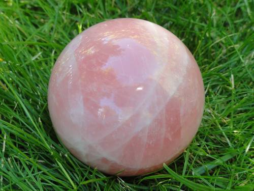 Star Rose Quartz Sphere - Earth Family Crystals