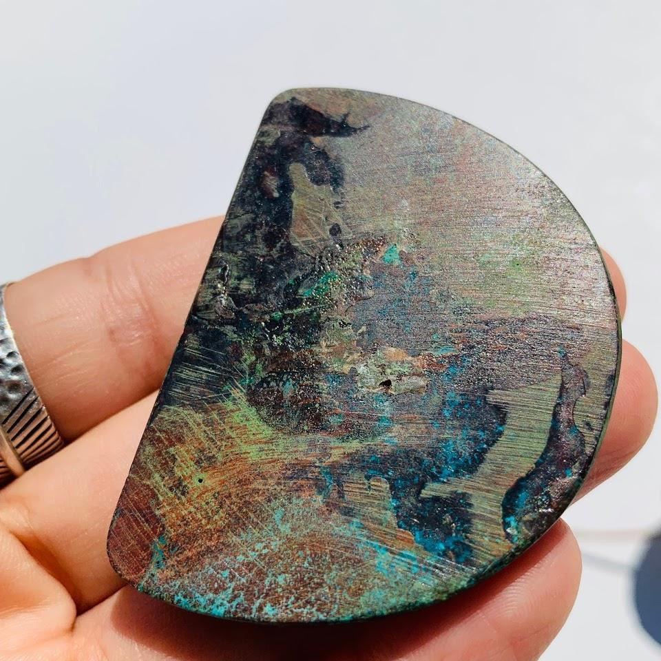 Chunky Shattuckite Cabochon Partially Polished~Ideal for Crafting - Earth Family Crystals