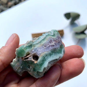 Rare Combo Green Fluorite & Lavender Amethyst Partially Polished Specimen From Unaweep Canyon - Earth Family Crystals