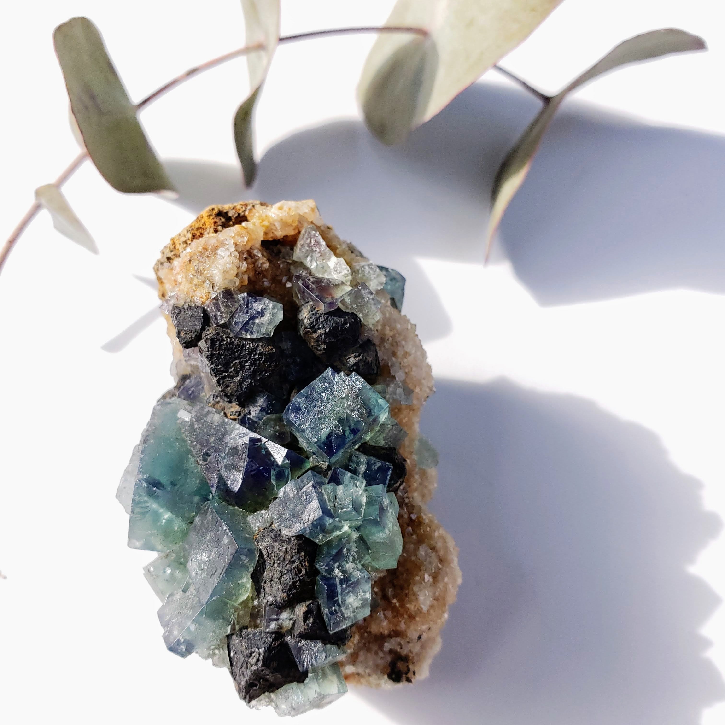 Famous Locality~Rogerley Mine Fluorite Cluster From Frosterley, England #5 (Color Changing in Various Light) - Earth Family Crystals