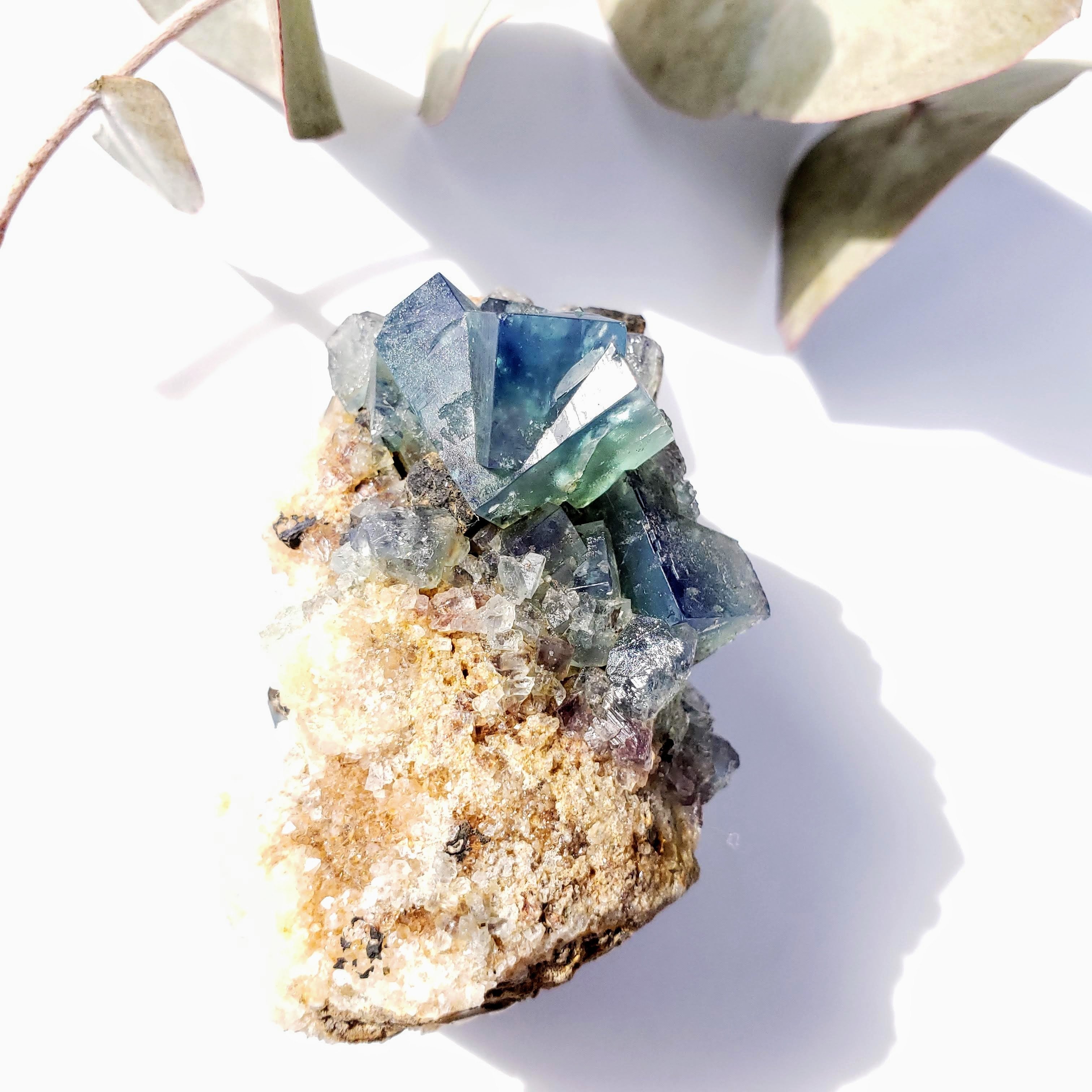 Famous Locality~Rogerley Mine Fluorite Cluster From Frosterley, England #5 (Color Changing in Various Light) - Earth Family Crystals