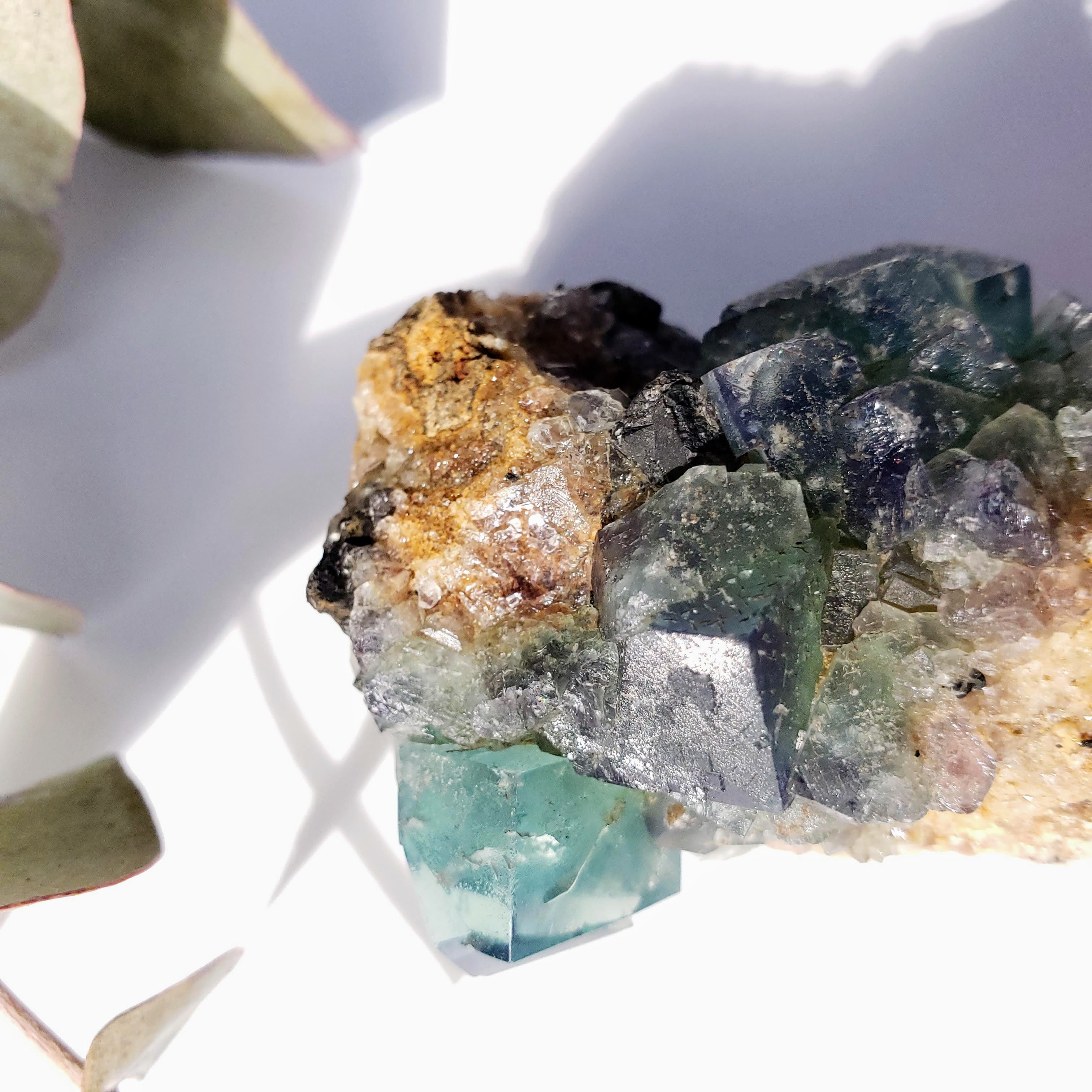 Famous Locality~Rogerley Mine Fluorite Cluster From Frosterley, England #5 (Color Changing in Various Light) - Earth Family Crystals