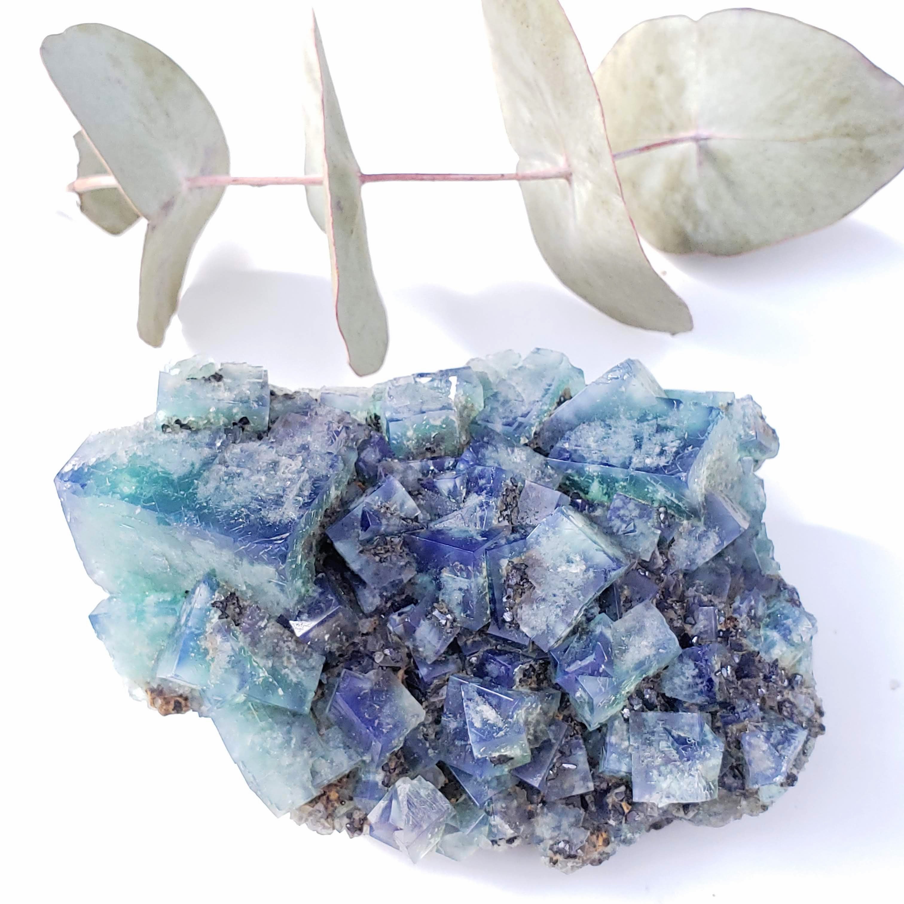 Famous Locality~Rogerley Mine Fluorite Cluster From Frosterley, England #4 (Color Changing in Various Light) - Earth Family Crystals