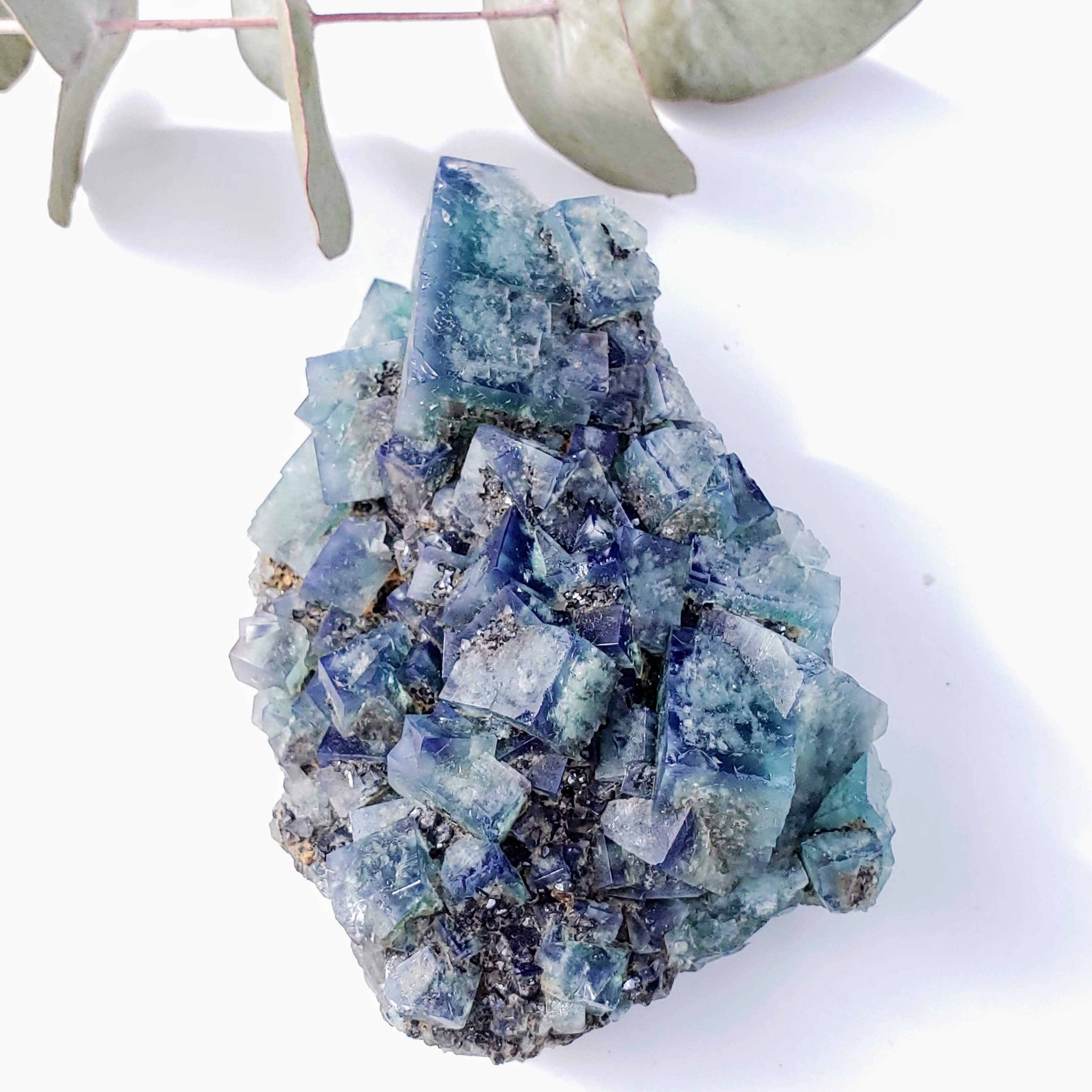 Famous Locality~Rogerley Mine Fluorite Cluster From Frosterley, England #4 (Color Changing in Various Light) - Earth Family Crystals