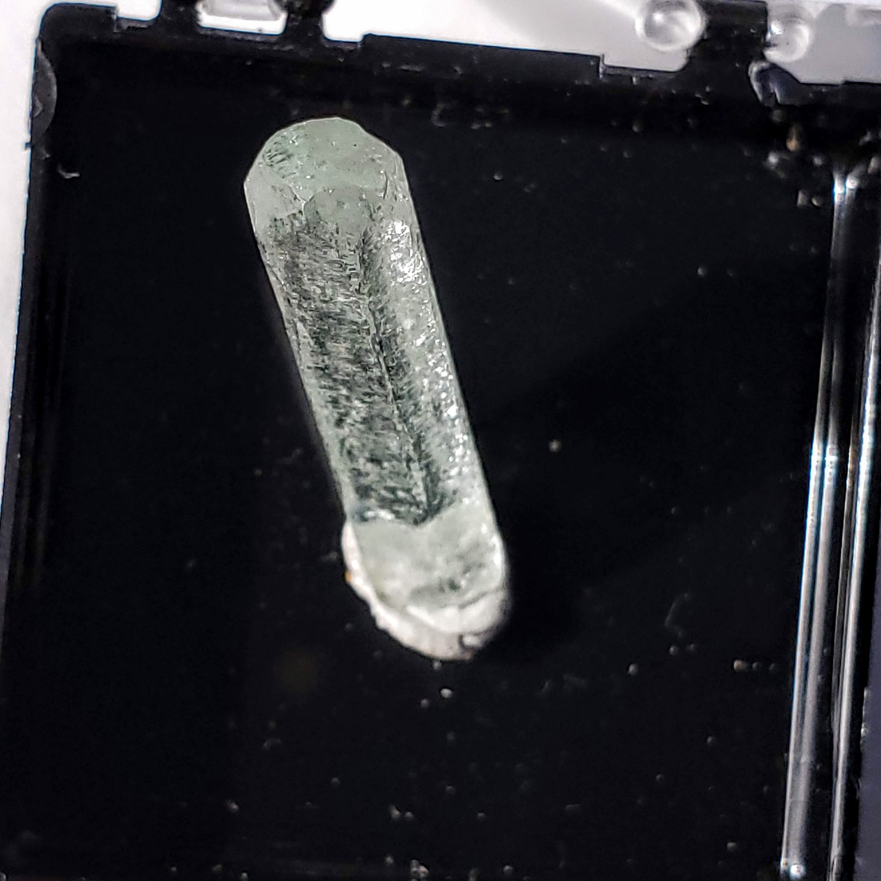 Pale Blue & Unique Earth Etching Aquamarine Point in Collectors Box From Pakistan - Earth Family Crystals