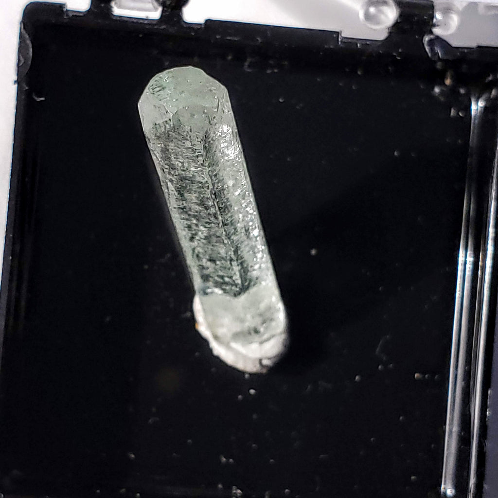 Pale Blue & Unique Earth Etching Aquamarine Point in Collectors Box From Pakistan - Earth Family Crystals