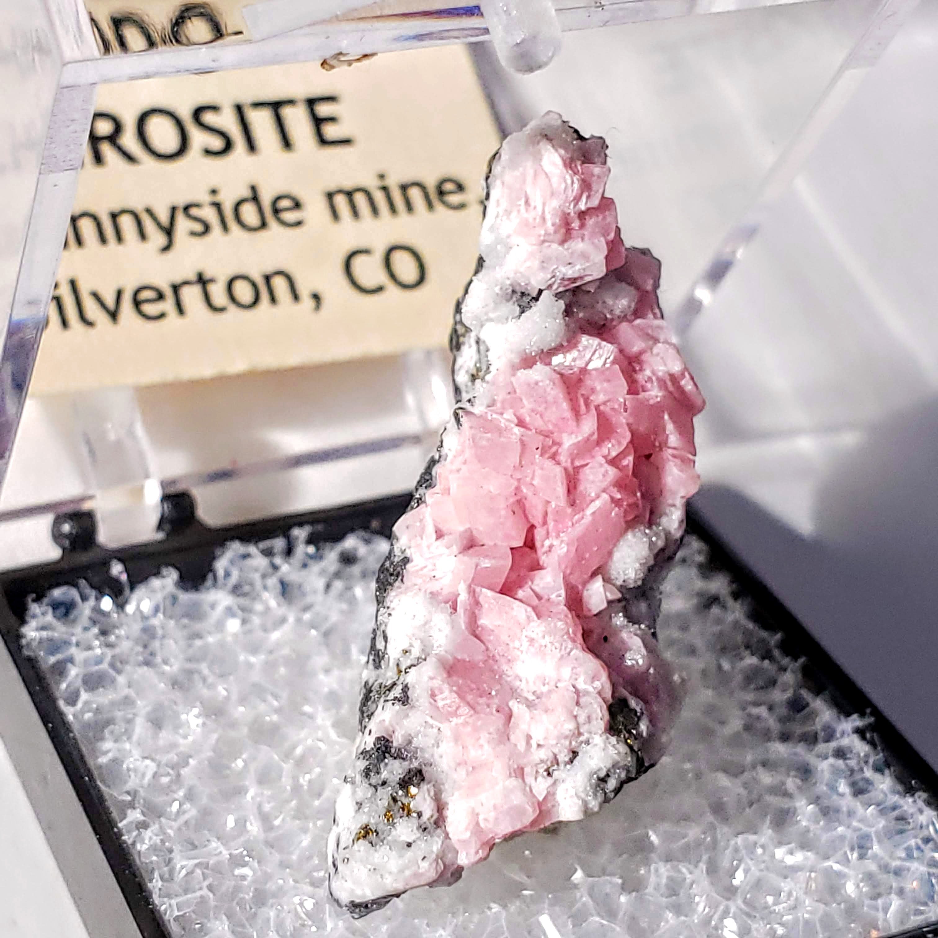 Raw Collectors Rhodochrosite From Sunnyside Mine, Silverton, CO In Collectors Box - Earth Family Crystals