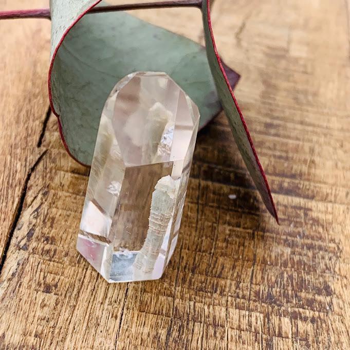 Cute Shamanic Dream Quartz Mini Standing Tower #4 - Earth Family Crystals