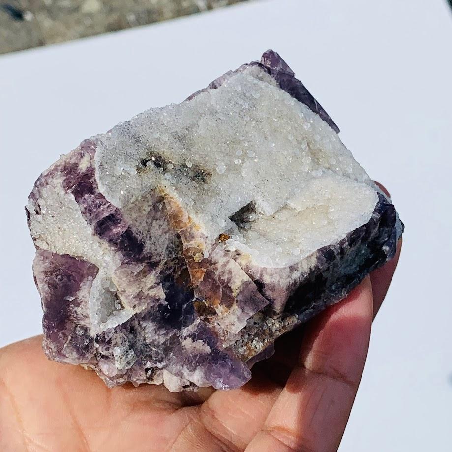 Famous Locality~Rogerley Mine Large Fluorite Cluster With Quartz Druzy Dusting From Frosterley, England #2 - Earth Family Crystals