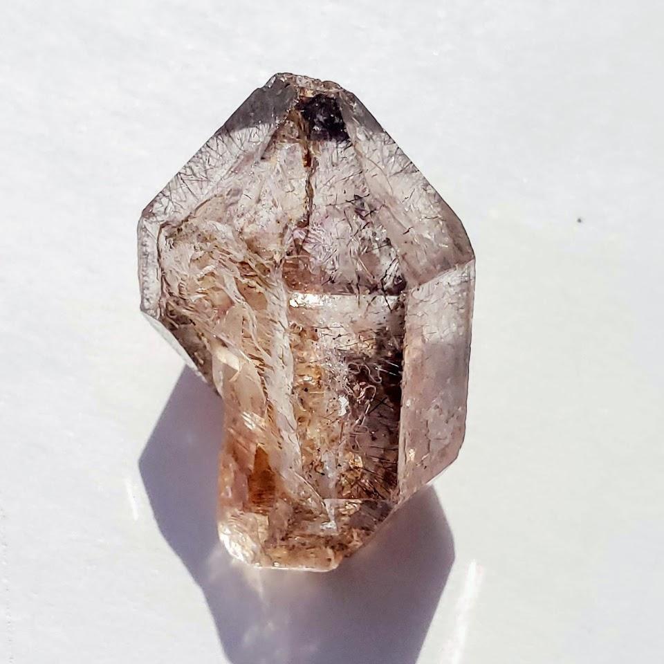 Double Terminated Natural Diamond Shape~ Super 7 Gemmy Hand Held Specimen - Earth Family Crystals