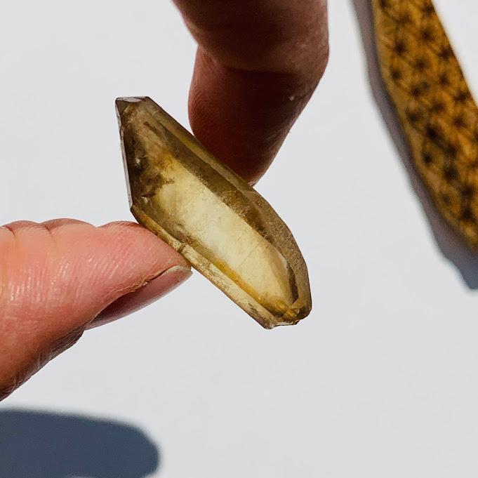 Double Terminated Natural Citrine Point From Zambia #2 - Earth Family Crystals