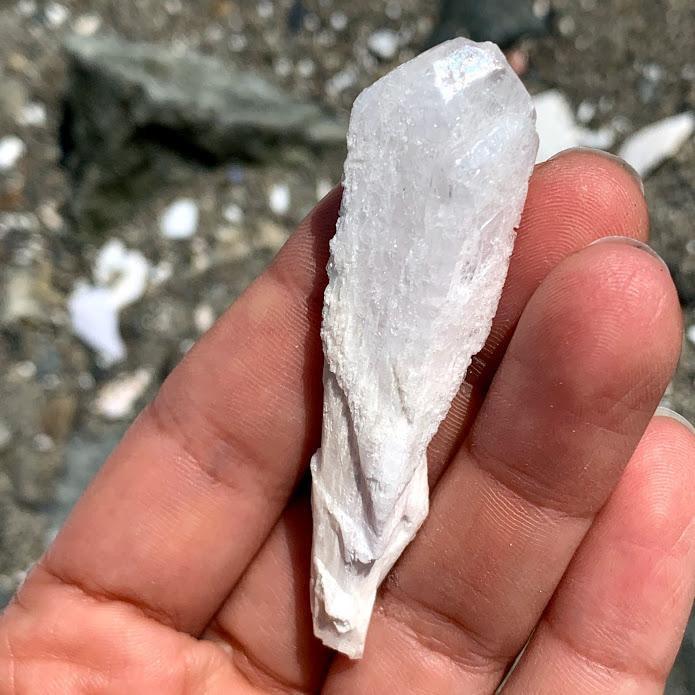 Creamy Danburite Hand Hand Held Specimen From Mexico #2 - Earth Family Crystals
