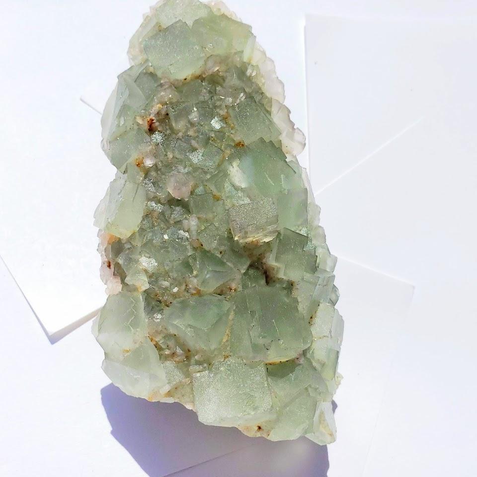 Xl Green Raw Fluorite Display Specimen From Mexico - Earth Family Crystals