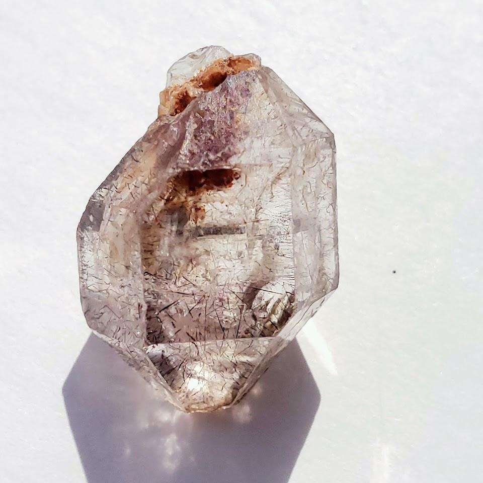 Double Terminated Natural Diamond Shape~ Super 7 Gemmy Hand Held Specimen - Earth Family Crystals