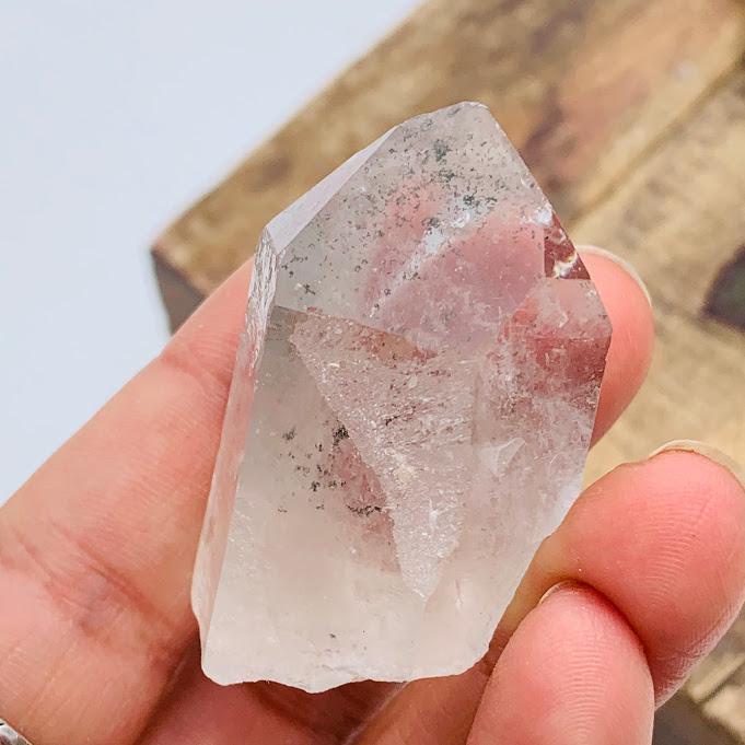 Natural Brazilian Green Chlorite Clear Quartz Point #1 - Earth Family Crystals