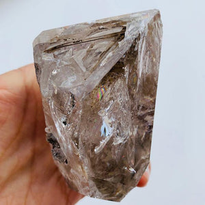 Amazing XL NY Herkimer Diamond Skeletal Formation With Record Keepers & Rainbows - Earth Family Crystals