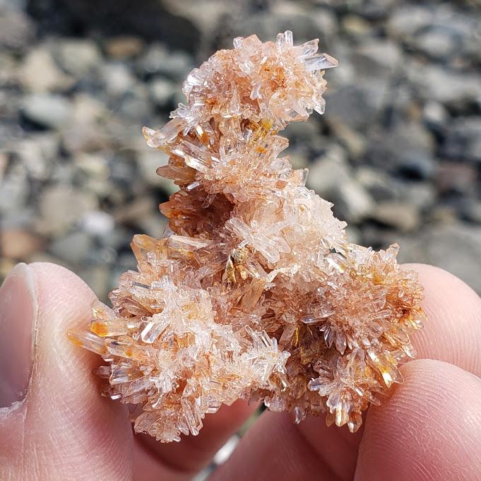One of a Kind Orange Creedite Spiky Cluster from Mexico #1