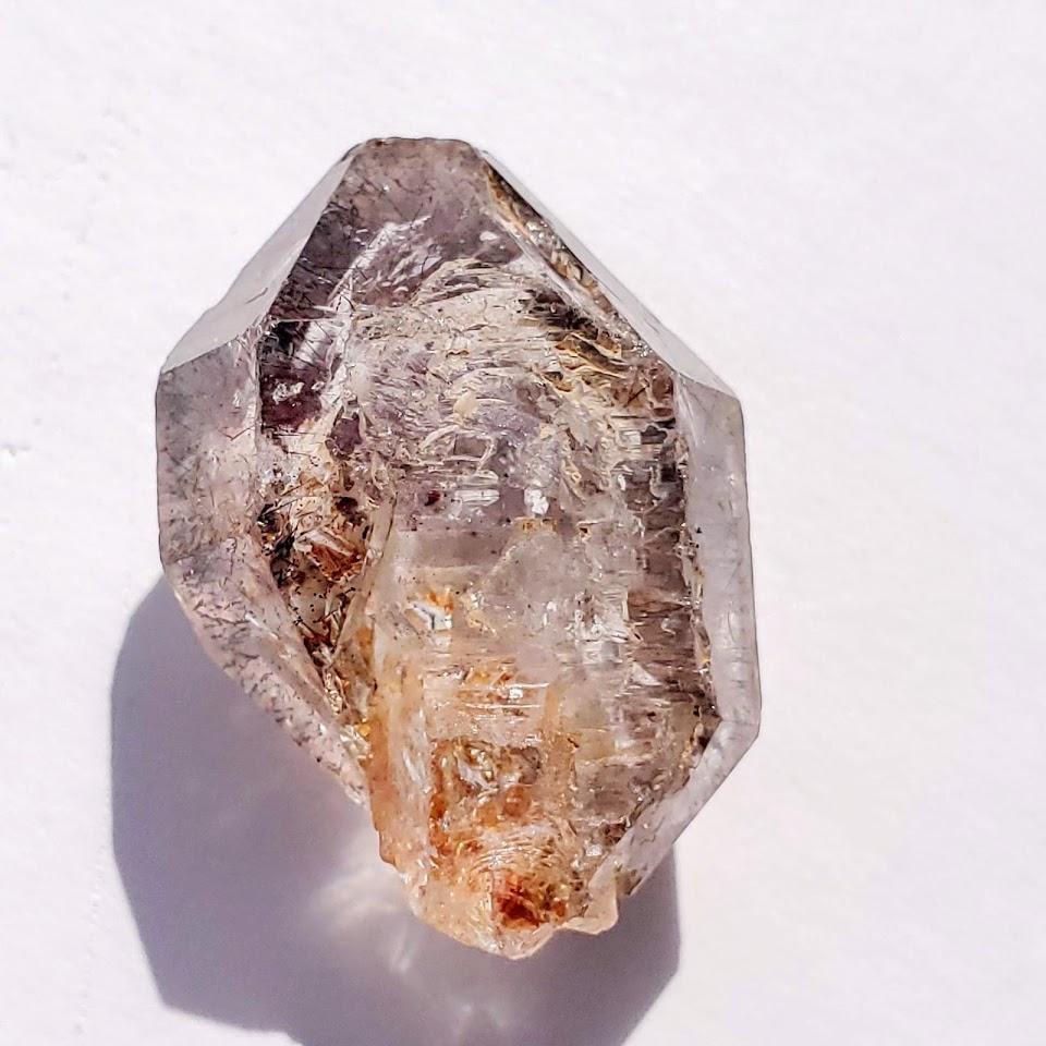 Double Terminated Natural Diamond Shape~ Super 7 Gemmy Hand Held Specimen - Earth Family Crystals