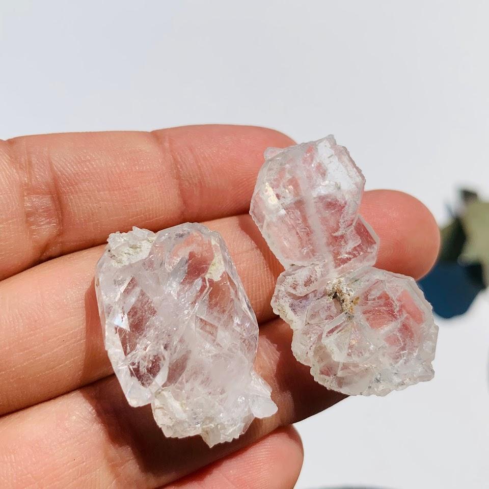 Set of 2 Healing Faden Quartz Natural Crystals  #4