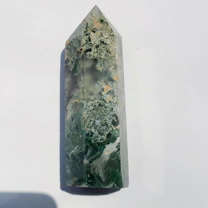 Polished Moss Agate Standing Display Tower #2 - Earth Family Crystals