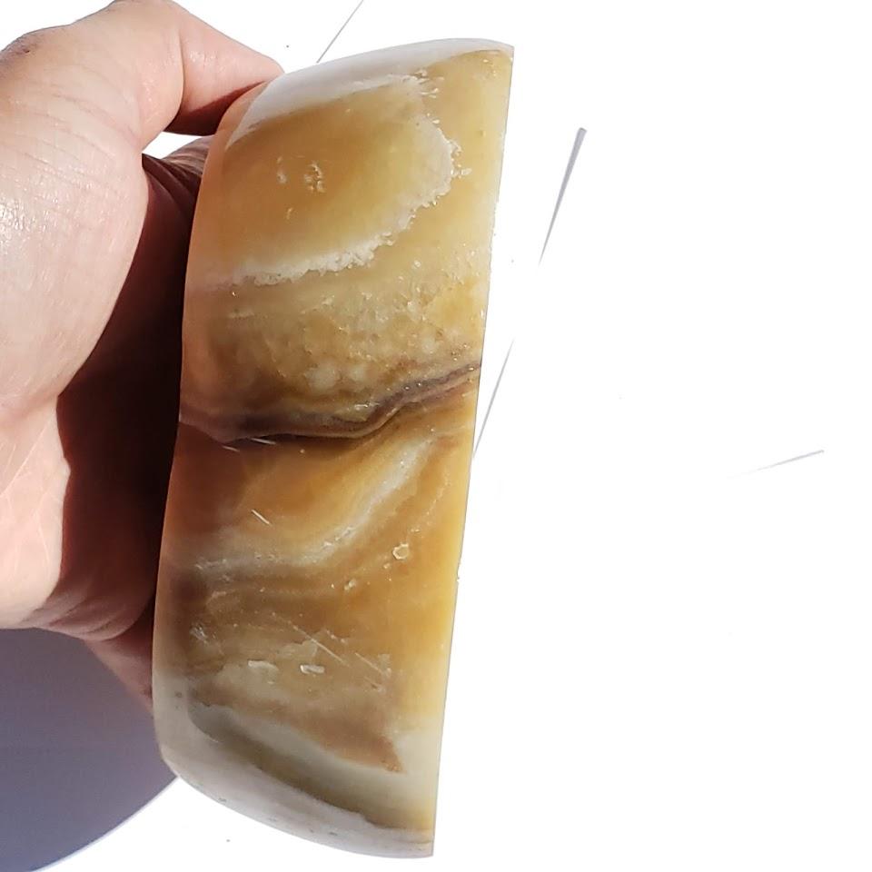 Incredible XL Orange Onyx Heart Bowl Display Carving~Perfect to Hold Precious Gems!