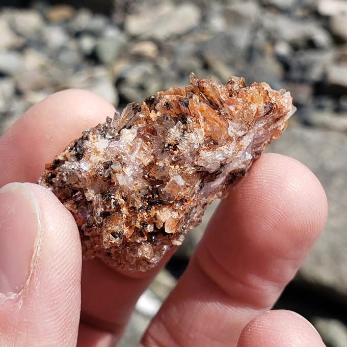 One of a Kind Orange Creedite Spiky Cluster from Mexico #2