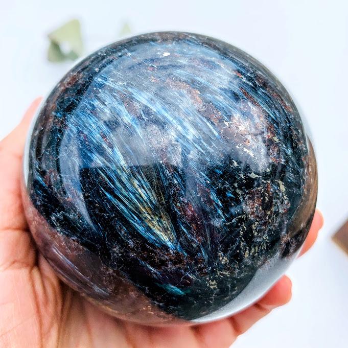 XXL Large Incredible Firework Flashes Astrophyllite Sphere Carving #1 - Earth Family Crystals
