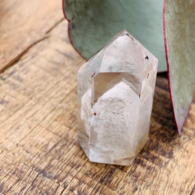 Cute Phantom Shamanic Dream Quartz Mini Standing Tower #2 - Earth Family Crystals
