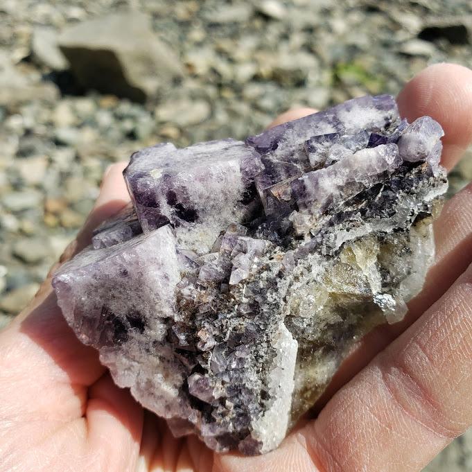 Rare Rogerley Mine Purple Fluorite Cluster from England