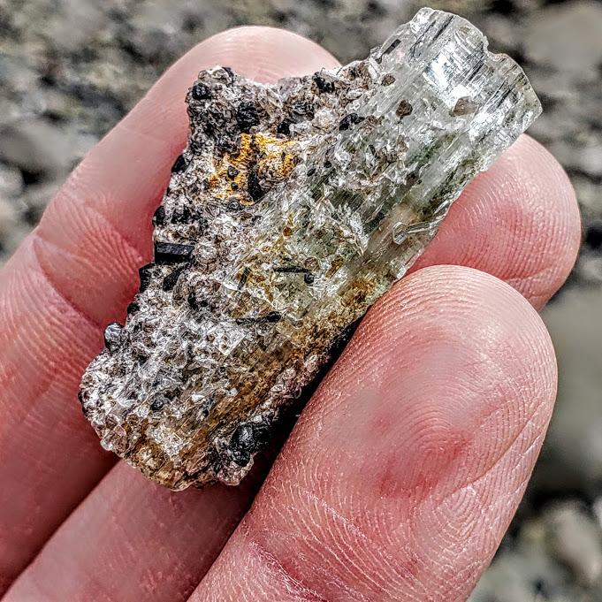 Gemmy Collectors Aquamarine & Black Tourmaline Point From South Africa - Earth Family Crystals