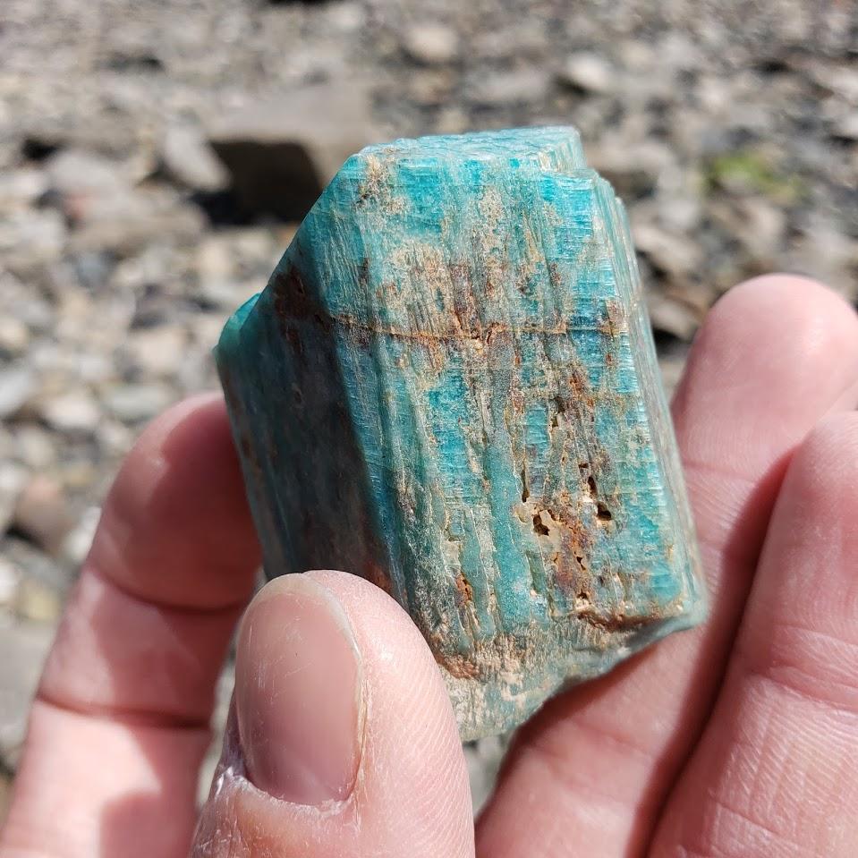 Famous Locality~ Beautifully Formed Robin Egg Blue Amazonite Point From Colorado - Earth Family Crystals