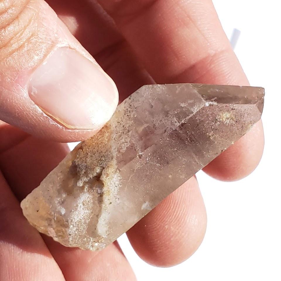 Green Chlorite Included Quartz Natural Point From Brazil #3 - Earth Family Crystals