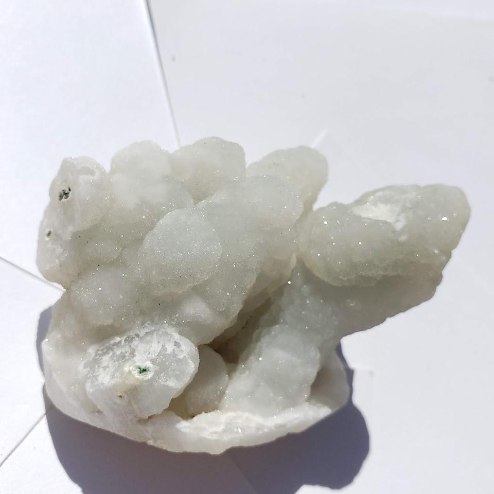 Amazing Shimmering Clear Chalcedony Standing Cluster From India - Earth Family Crystals