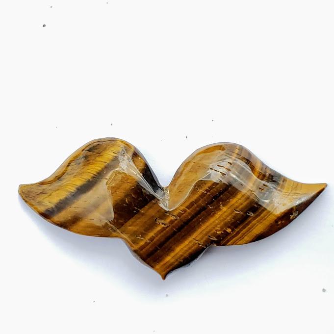 Ultra Silky Tiger Eye Flying Heart Carving - Earth Family Crystals