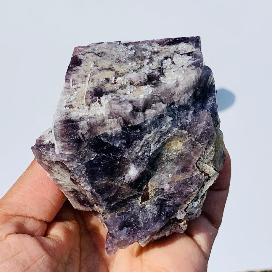 Famous Locality~Rogerley Mine Large Fluorite Cluster With Quartz Druzy Dusting From Frosterley, England #2 - Earth Family Crystals