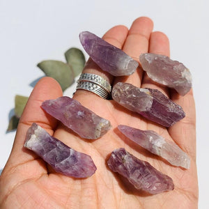 Set of 7 Small Genuine Auralite-23 Points From Ontario, Canada -Ideal for Grids