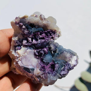 Rare Druzy Purple Crystalline & Bytrodial Formation Raw Tiffany Stone Collectors Specimen - Earth Family Crystals