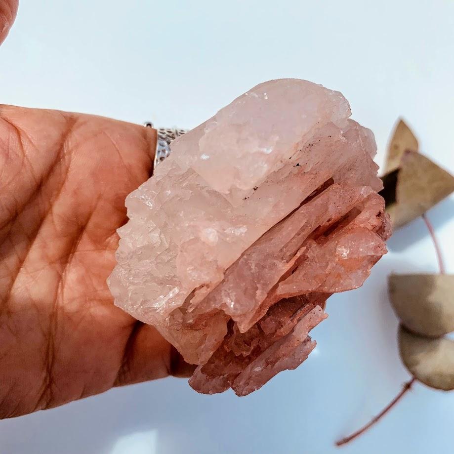 Two Tone White & Pink Chunky & Large Nirvana Ice Quartz from the Himalayas - Earth Family Crystals