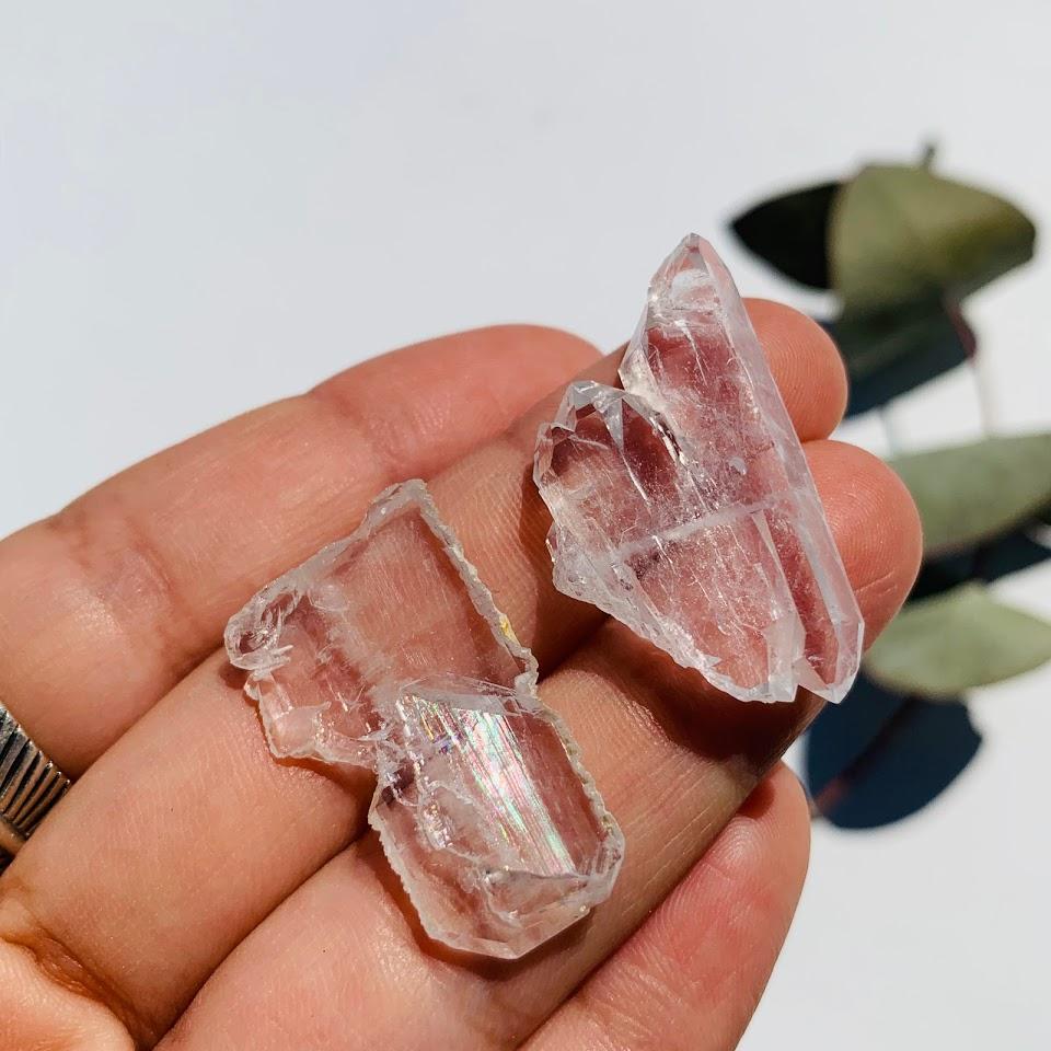 Set of 2 Healing Faden Quartz Natural Crystals  #2