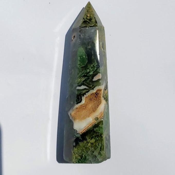 Polished Moss Agate Standing Display Tower #4 *REDUCED* - Earth Family Crystals