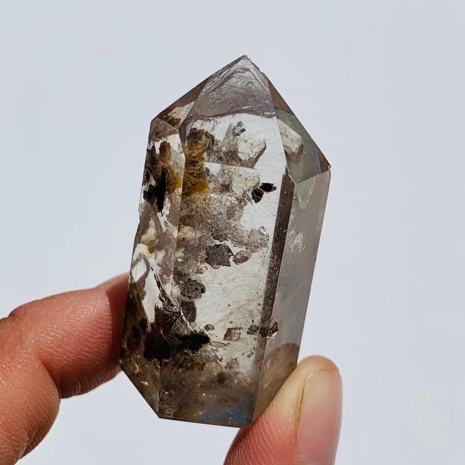 Unique Inner Child Points Shamanic Dream Quartz Standing Partially Polished Point - Earth Family Crystals