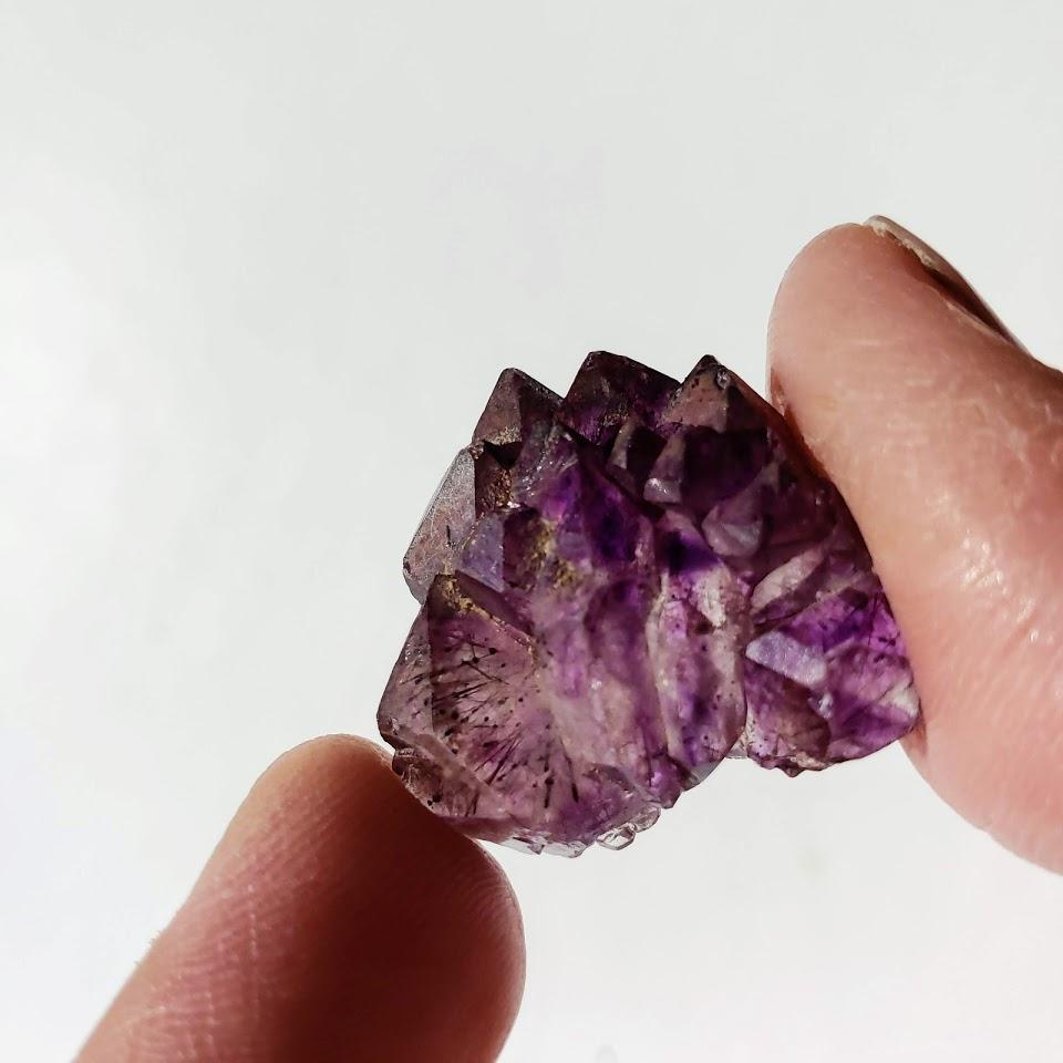 Reserved For Gina D. Rare Gemmy Deep Purple Super 7 Elestial  Cluster Specimen - Earth Family Crystals