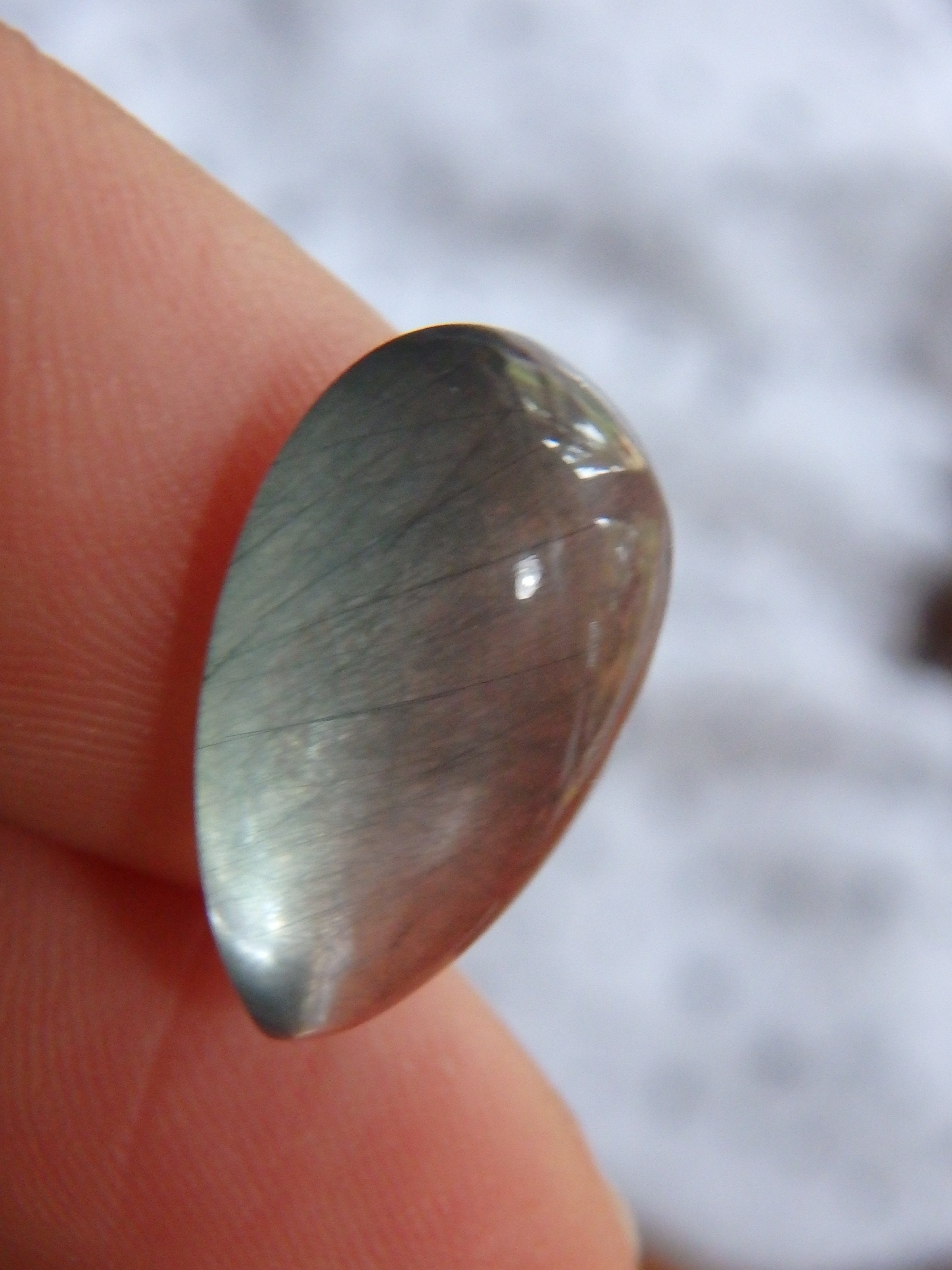 Optical Blue Threads Actinolite Quartz Cabochon~Perfect for Jewellery Making!