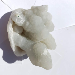 Amazing Shimmering Clear Chalcedony Standing Cluster From India - Earth Family Crystals