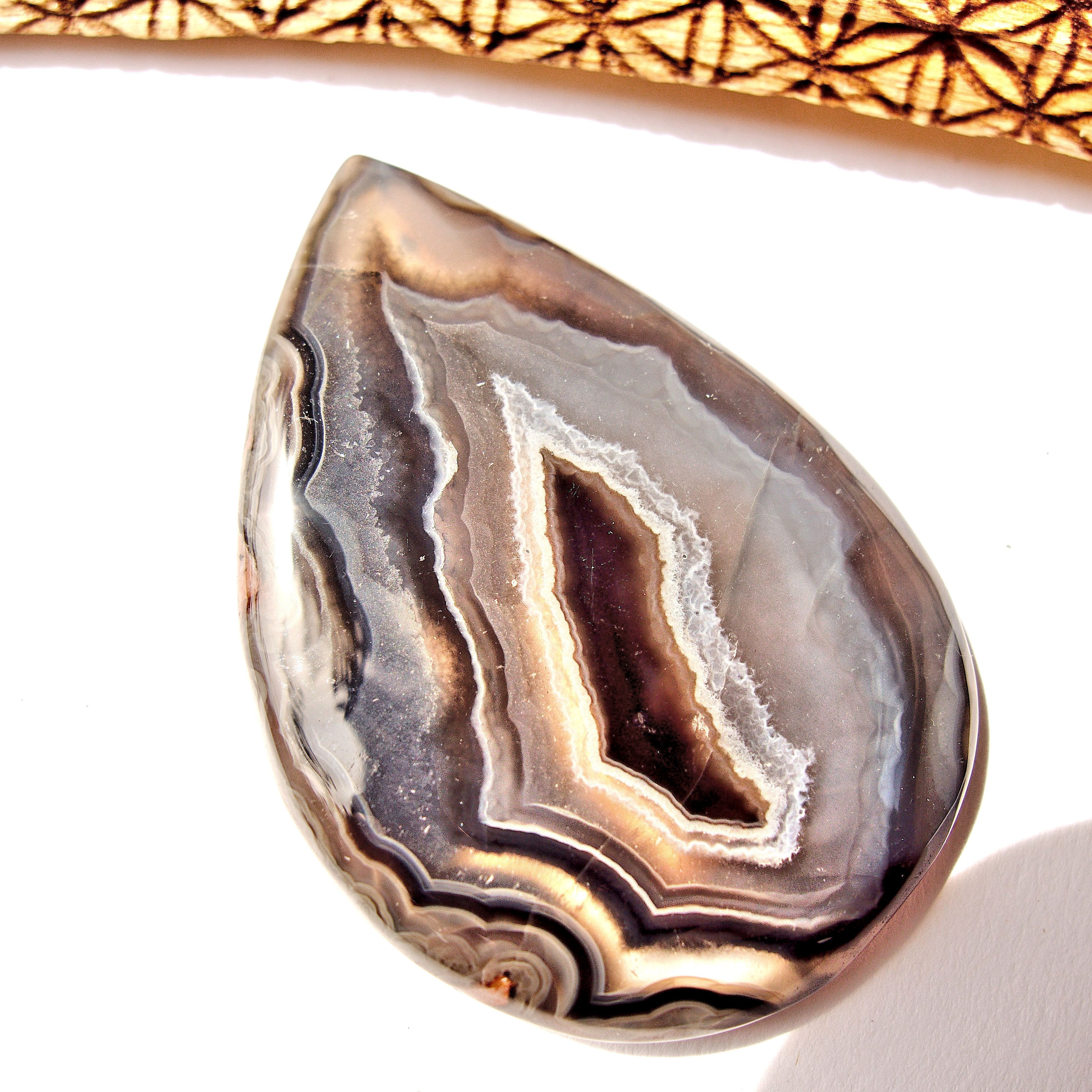 Fabulous Patterns Agate Cabochon Ideal for Crafting - Earth Family Crystals
